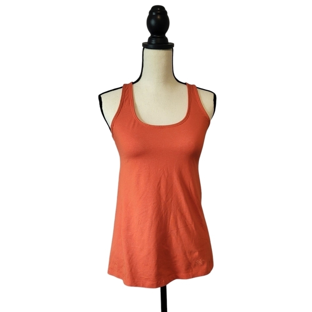 Arc'tyrex womens orange racerback scoop neckline active tank top size M